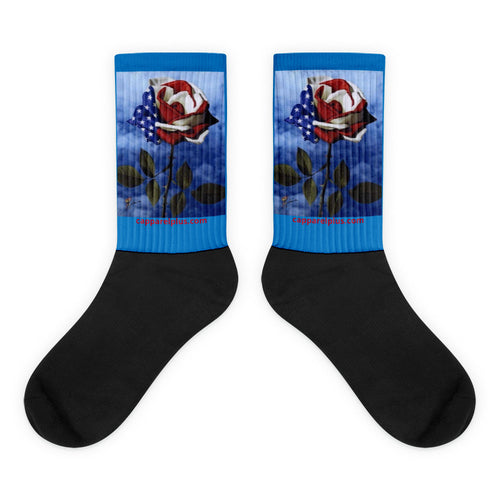 Patriotic Rose Socks