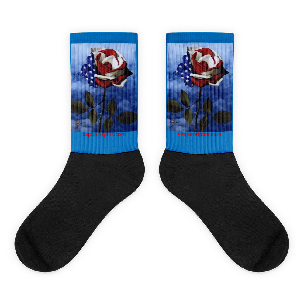 Patriotic Rose Socks