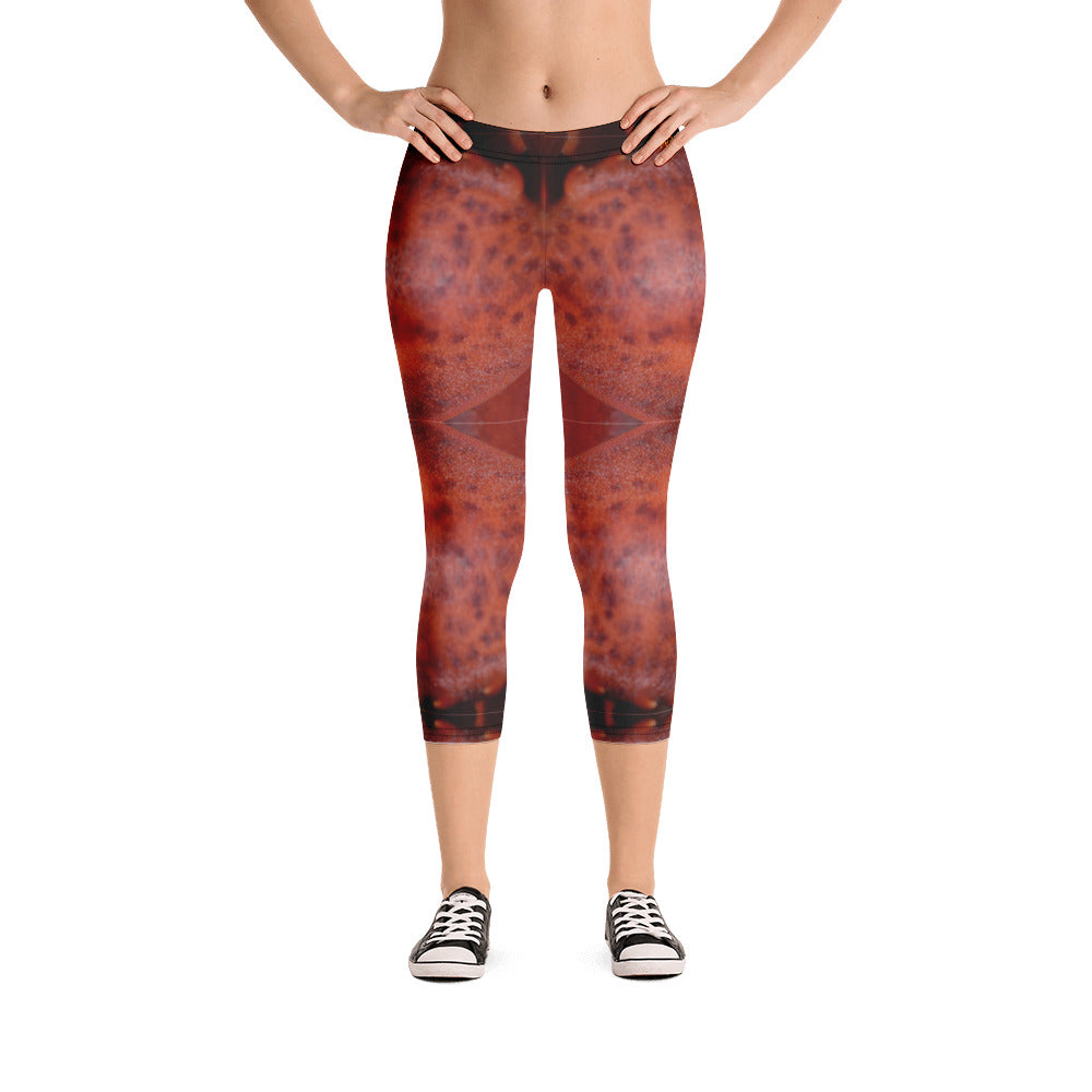 Lobster Red Capri Leggings