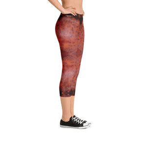 Lobster Red Capri Leggings