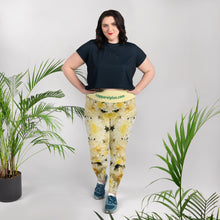 Yellow Flower All-Over Print Plus Size Leggings