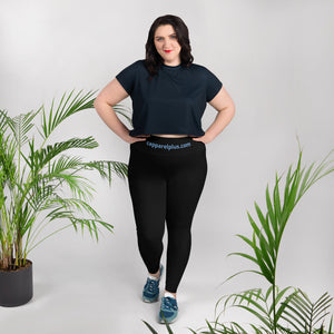 Black All-Over Print Plus Size Leggings