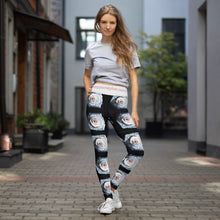 White Rose Yoga Leggings