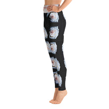 White Rose Yoga Leggings