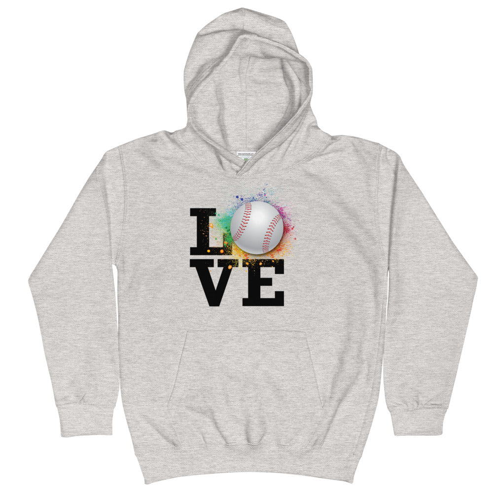 Love Baseball Kids Hoodie