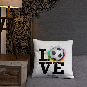 Love Soccer Basic Pillow