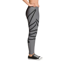 Grey - Black Stripe Leggings