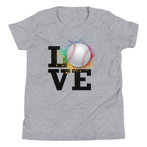 Youth Short Sleeve T-Shirt Love Baseball