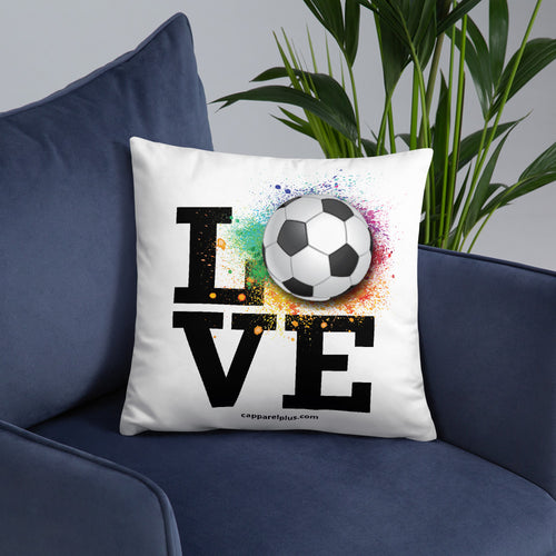 Love Soccer Basic Pillow