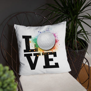 Love Golf Basic Pillow