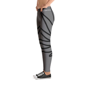 Grey - Black Stripe Leggings