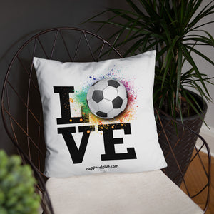 Love Soccer Basic Pillow