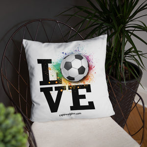 Love Soccer Basic Pillow