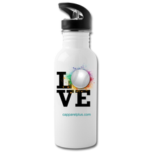 Love Softball Water Bottle - white