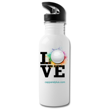 Love Golf Water Bottle - white