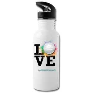 Love Golf Water Bottle - white