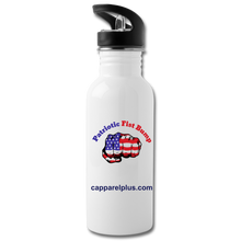 Patriotic Fist Pump Water Bottle - white