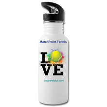 Match Point Tennis Water Bottle - white