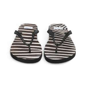 Zebra Stripe Flip-Flops