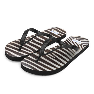 Zebra Stripe Flip-Flops