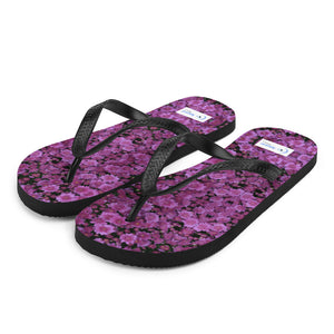 Purple Flower Flip-Flops