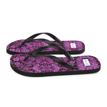 Purple Flower Flip-Flops