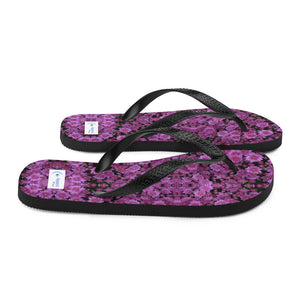 Purple Flower Flip-Flops