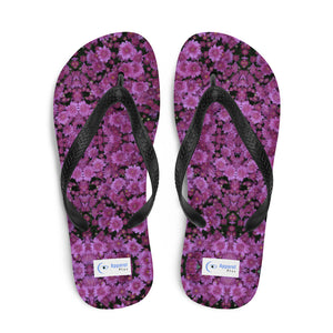 Purple Flower Flip-Flops