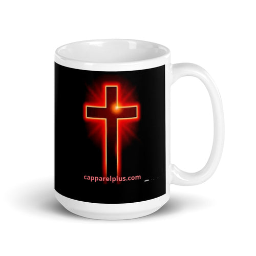 Holy Cross White glossy mug